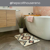 Karndean Fumo stone flooring laid in herringbone pattern in a bathroom