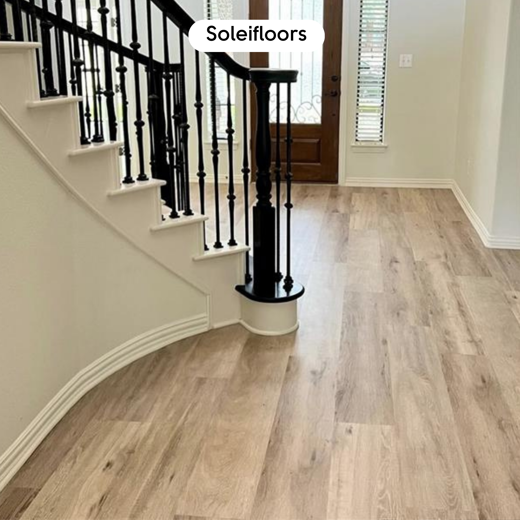 Baltic Coastal Oak RKP8236 in the entrance/hallway with a spiral white staircase